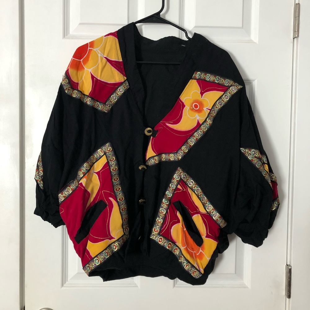 Street style floral jacket